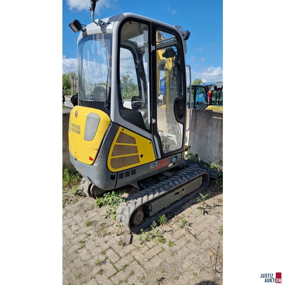 Minibagger Wacker Neuson R&uuml;ckansicht