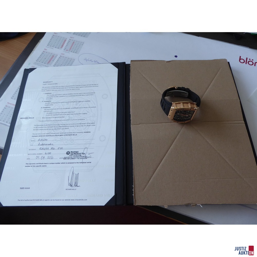 Uhr Richard Mille &plus; Garantie