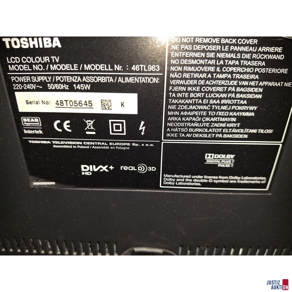 Toshiba Etikett