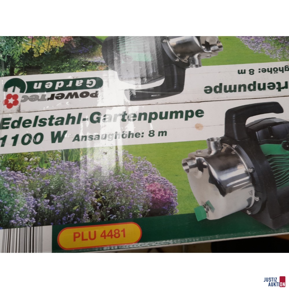 Porwertec Gartenpumpe
