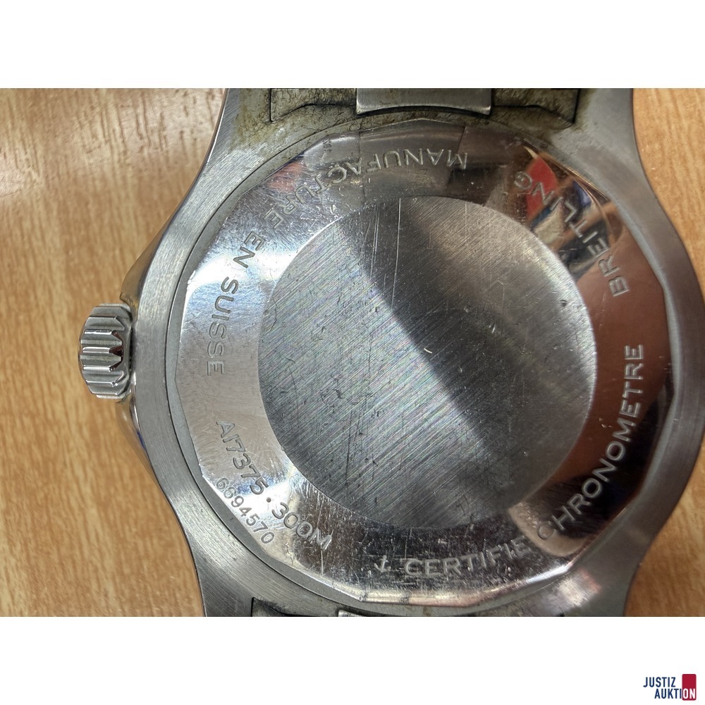 Breitlingi Herrenuhr Superocean&comma; R&uuml;ckseite Geh&auml;use&comma; OGV Rienhoff