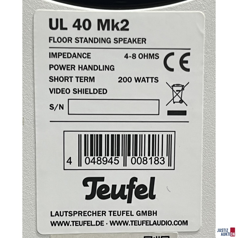 TEUFEL Ultima 40 Mk2 - Daten