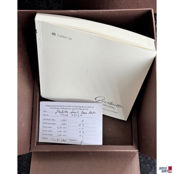 Betriebsanleitung m&period; Ganggenauigkeitszertifikat