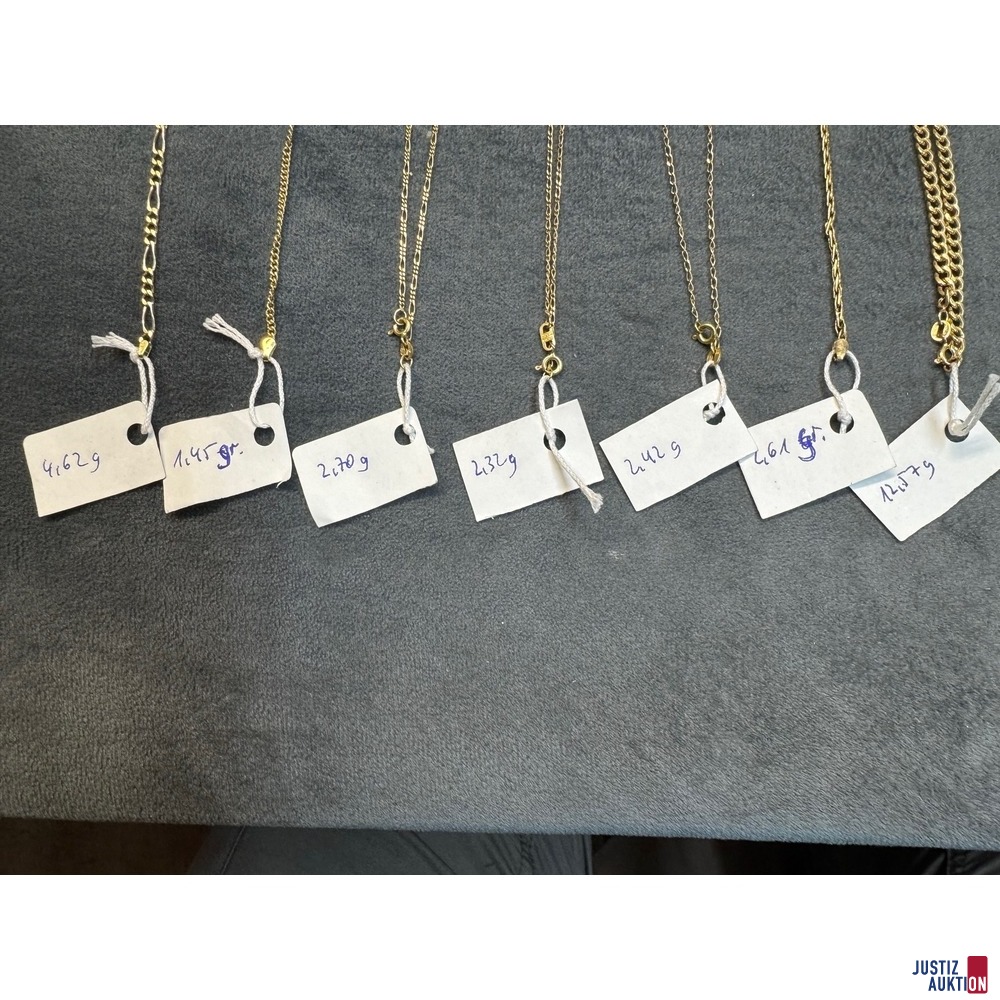 einzelne Gewichtsangaben