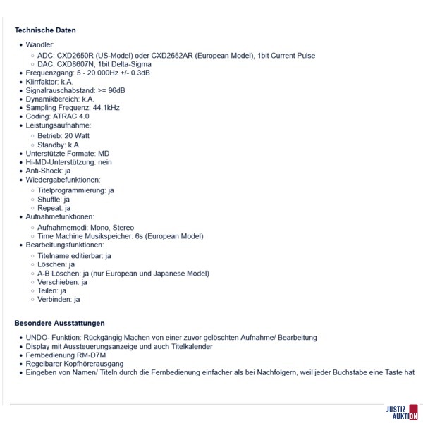technische Daten