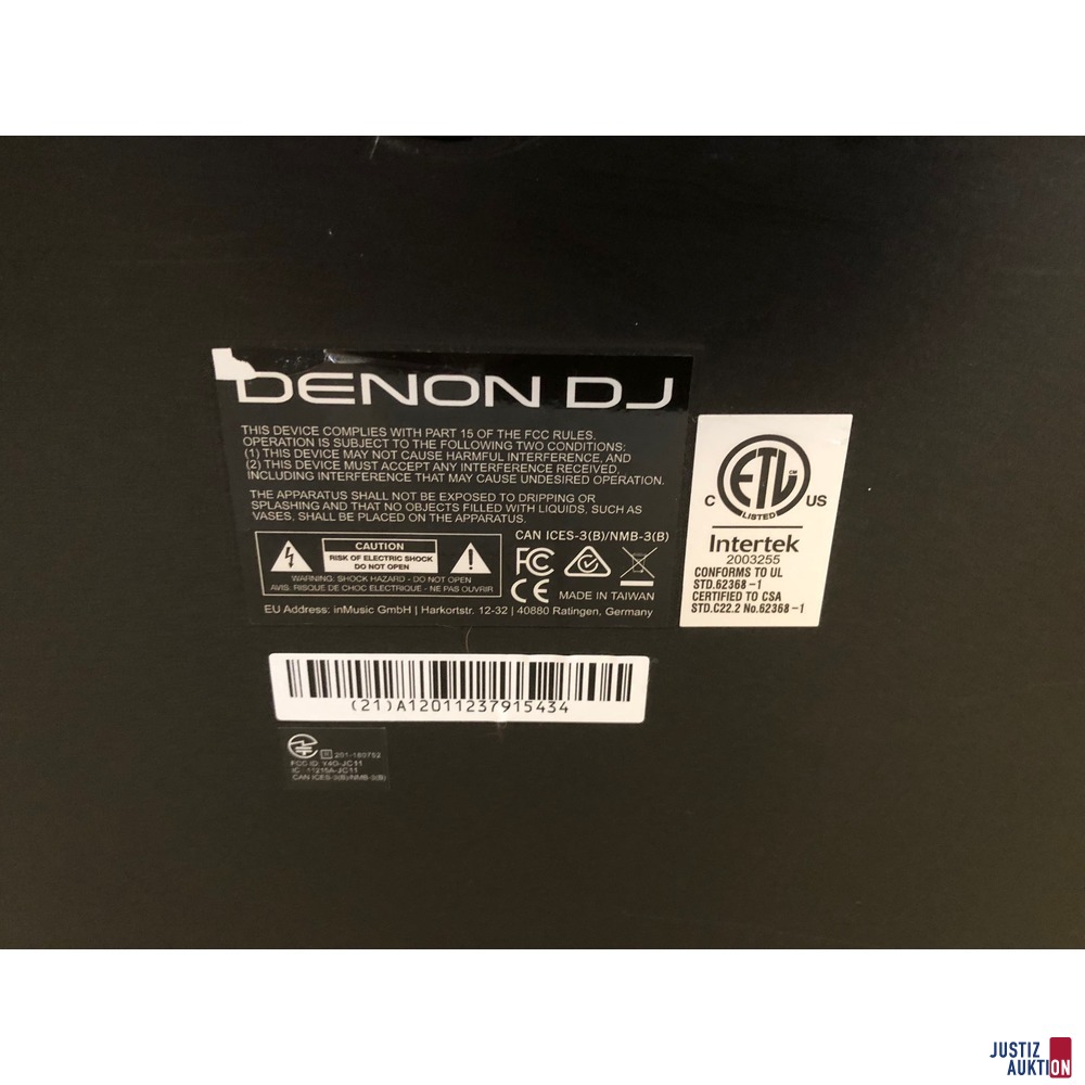 DJ-Controller Typenschild