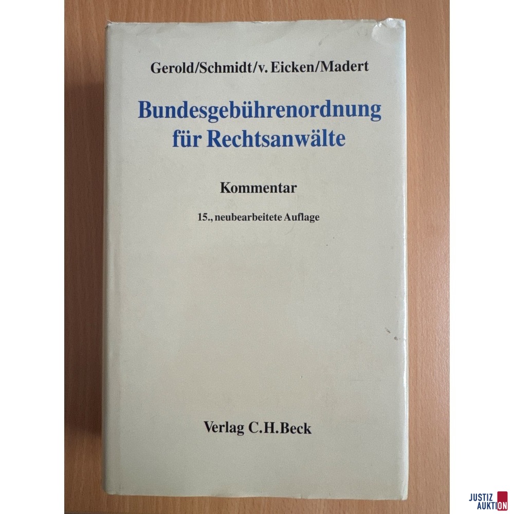 Bundesgebührenordnung für RA Auflage 15