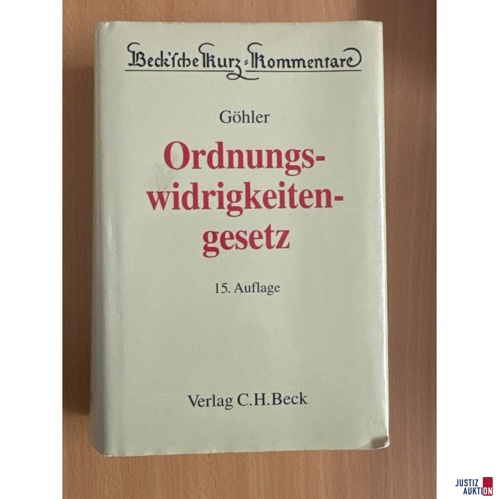 Ordnungswidrigkeitengesetz 15. Auflage
