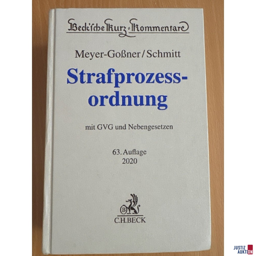 Strafprozessordnung Auflage 63