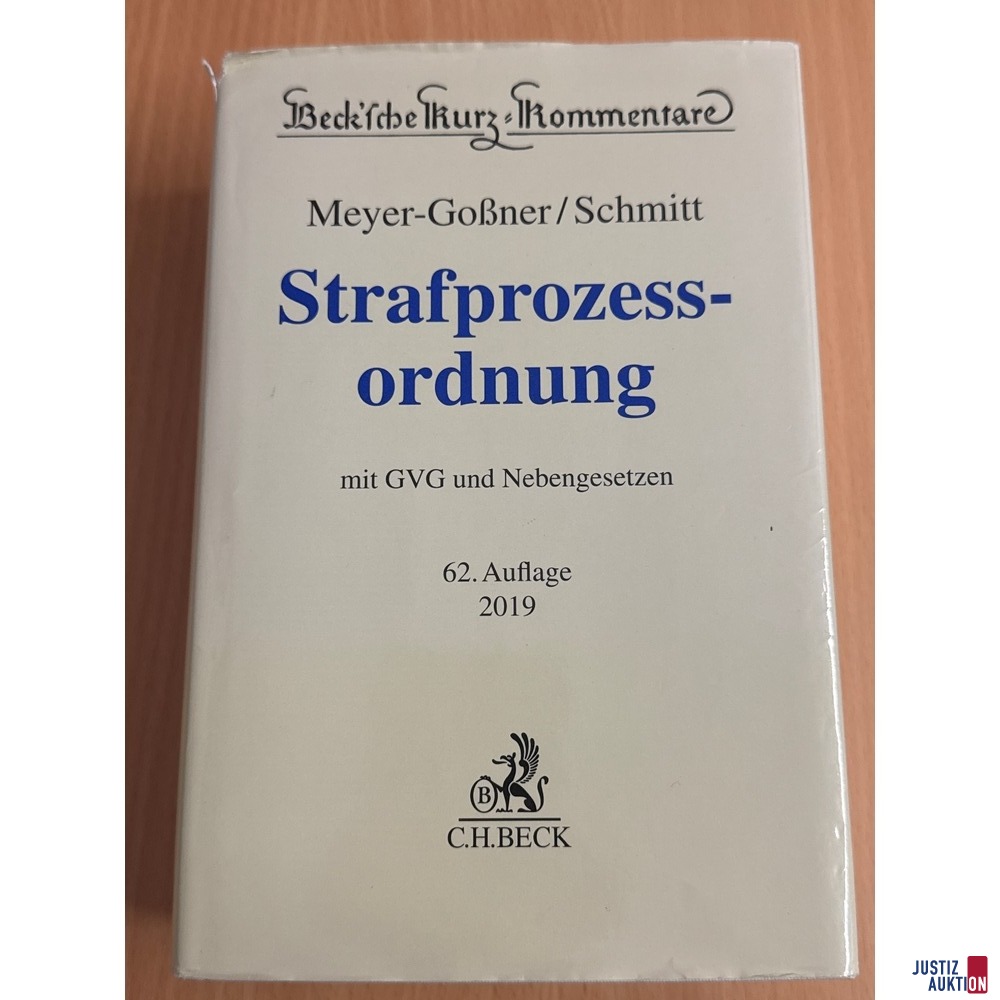 Strafprozessordnung Auflage 62