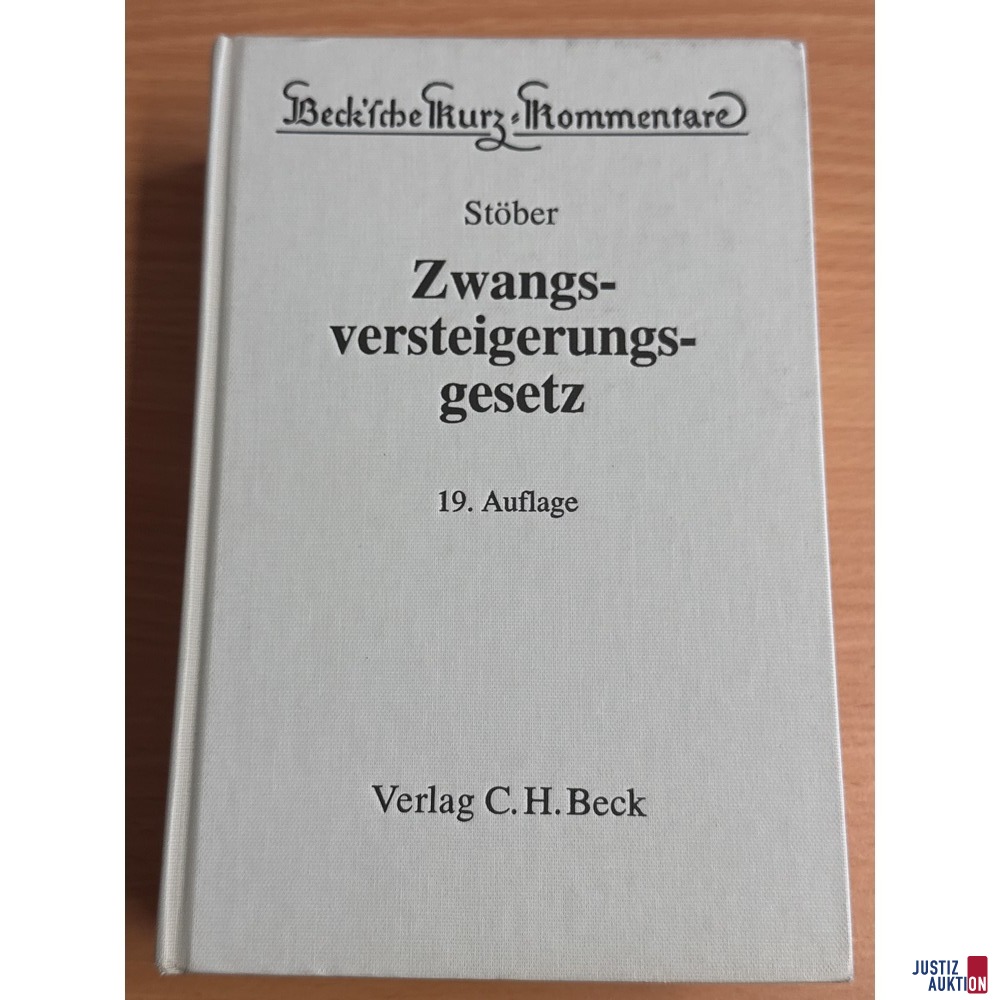 Zwangsversteigerungsgesetz 19. Auflage Stöber