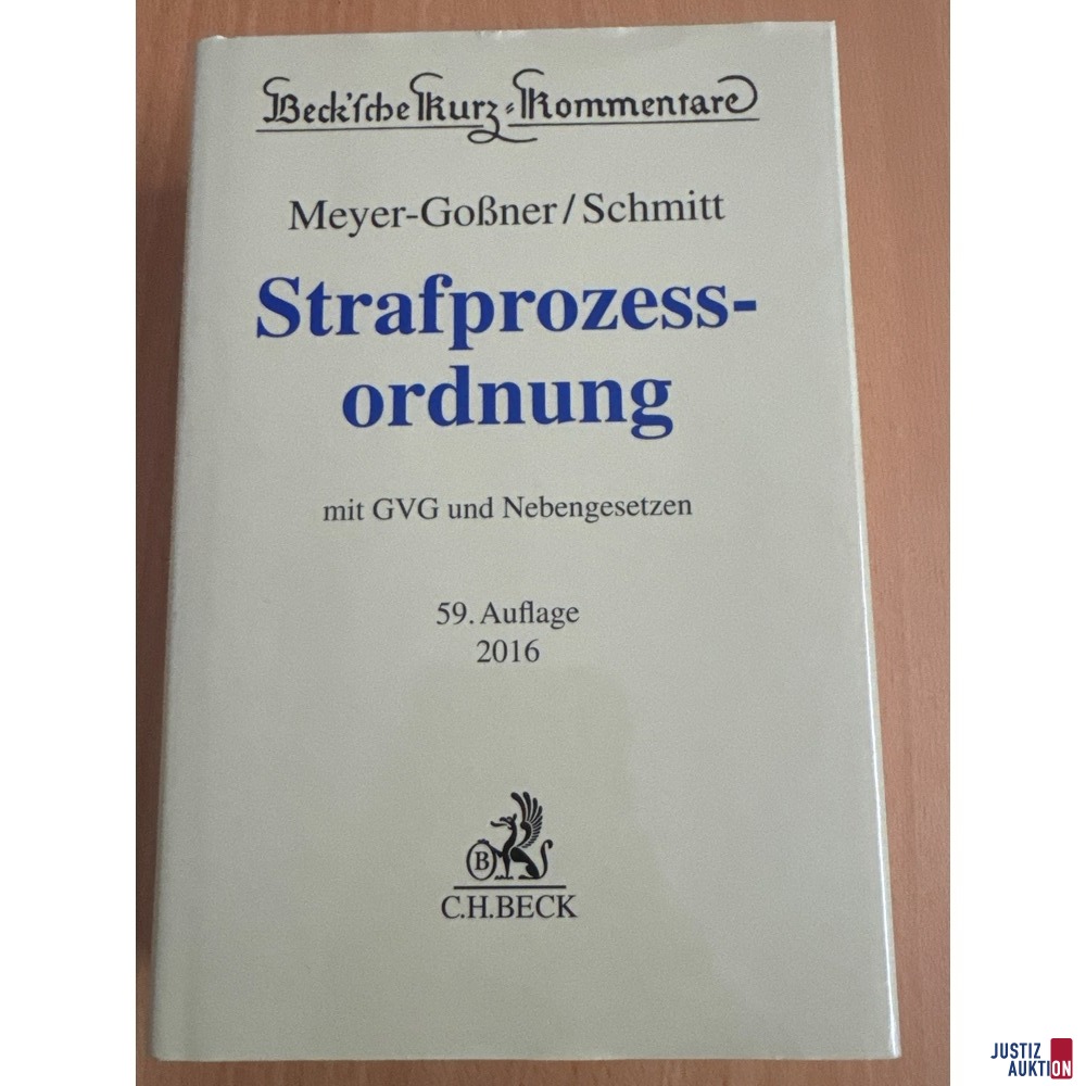 Strafprozessordnung Auflage 59