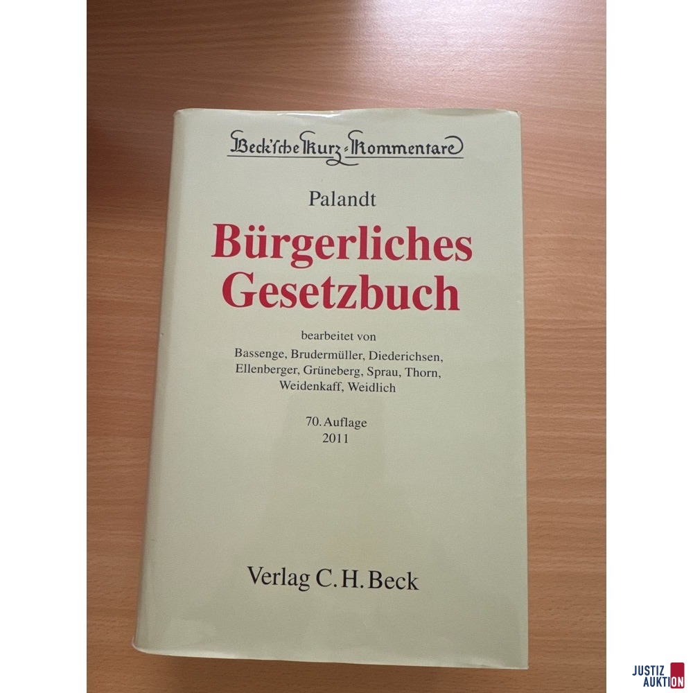 BGB Palandt Auflage 70