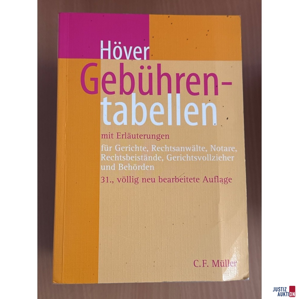 Höver Gebührentabellen Auflage 31
