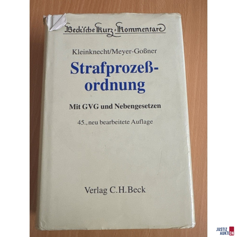Strafprozessordnung Auflage 45