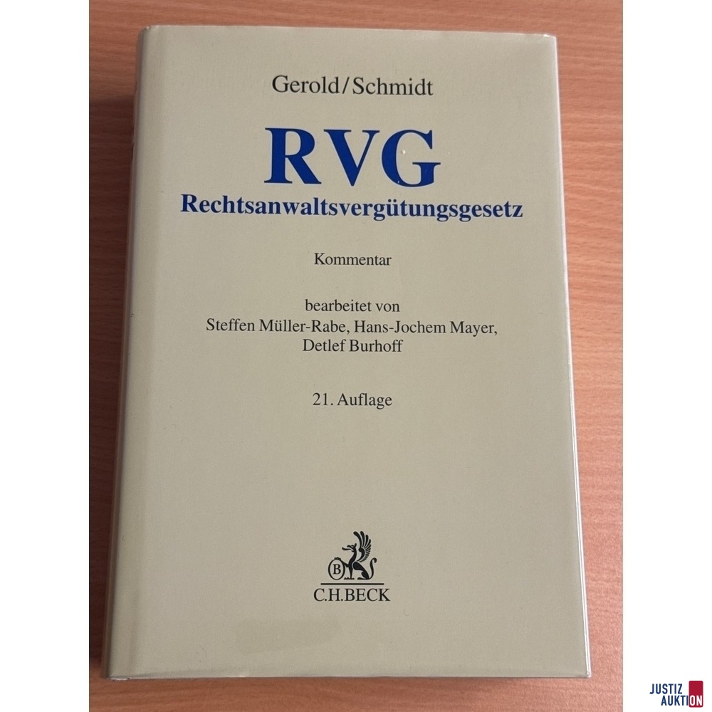RVG Gerold/Schmidt 21. Auflage