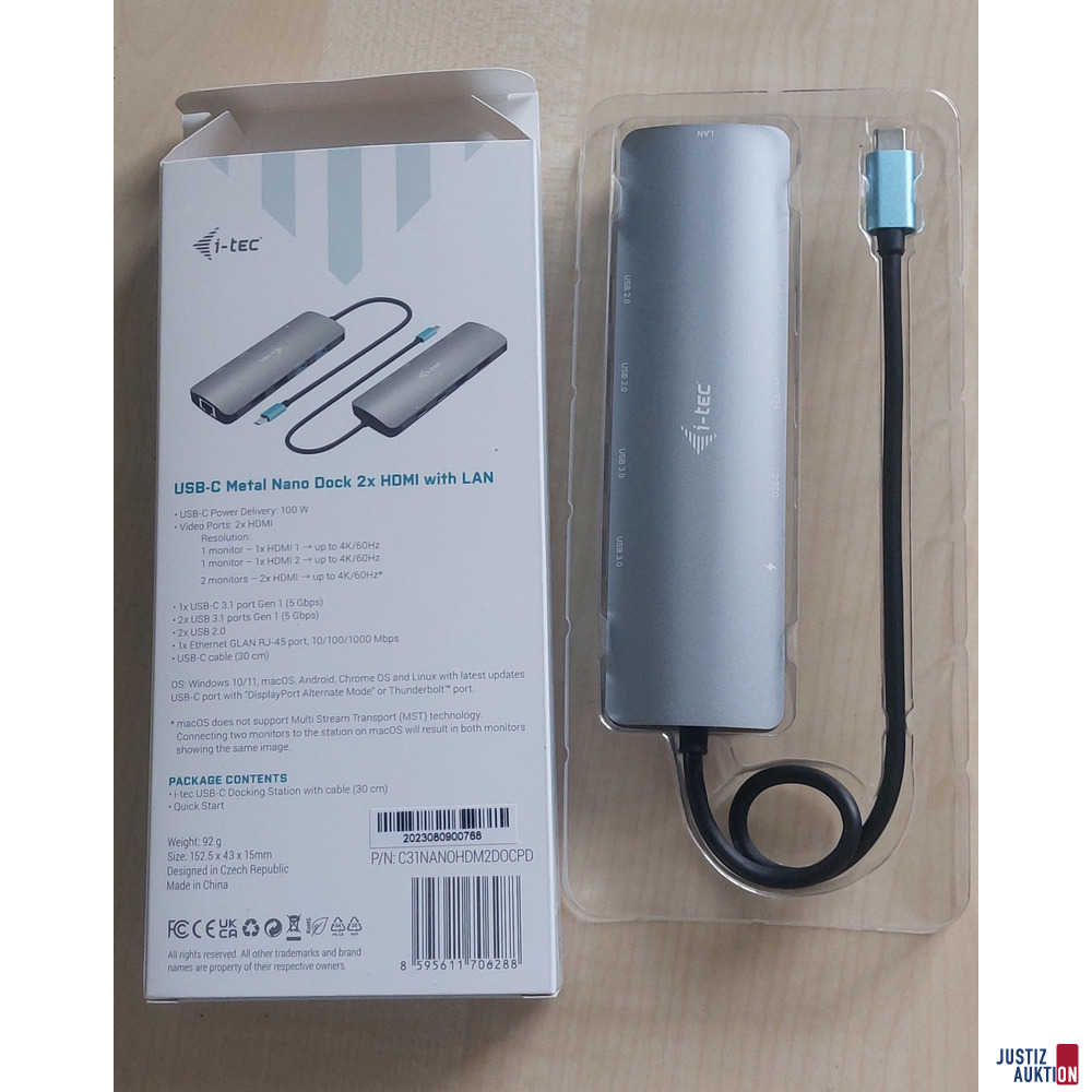 Docking Station ausgepackt