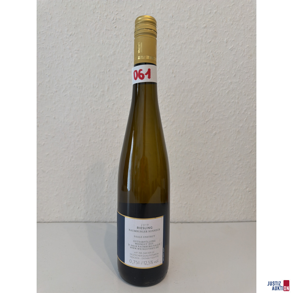 Hey Naumburger Sonneck Riesling – foto 2 – kavel bij Justiz-Auktion, Leipzig