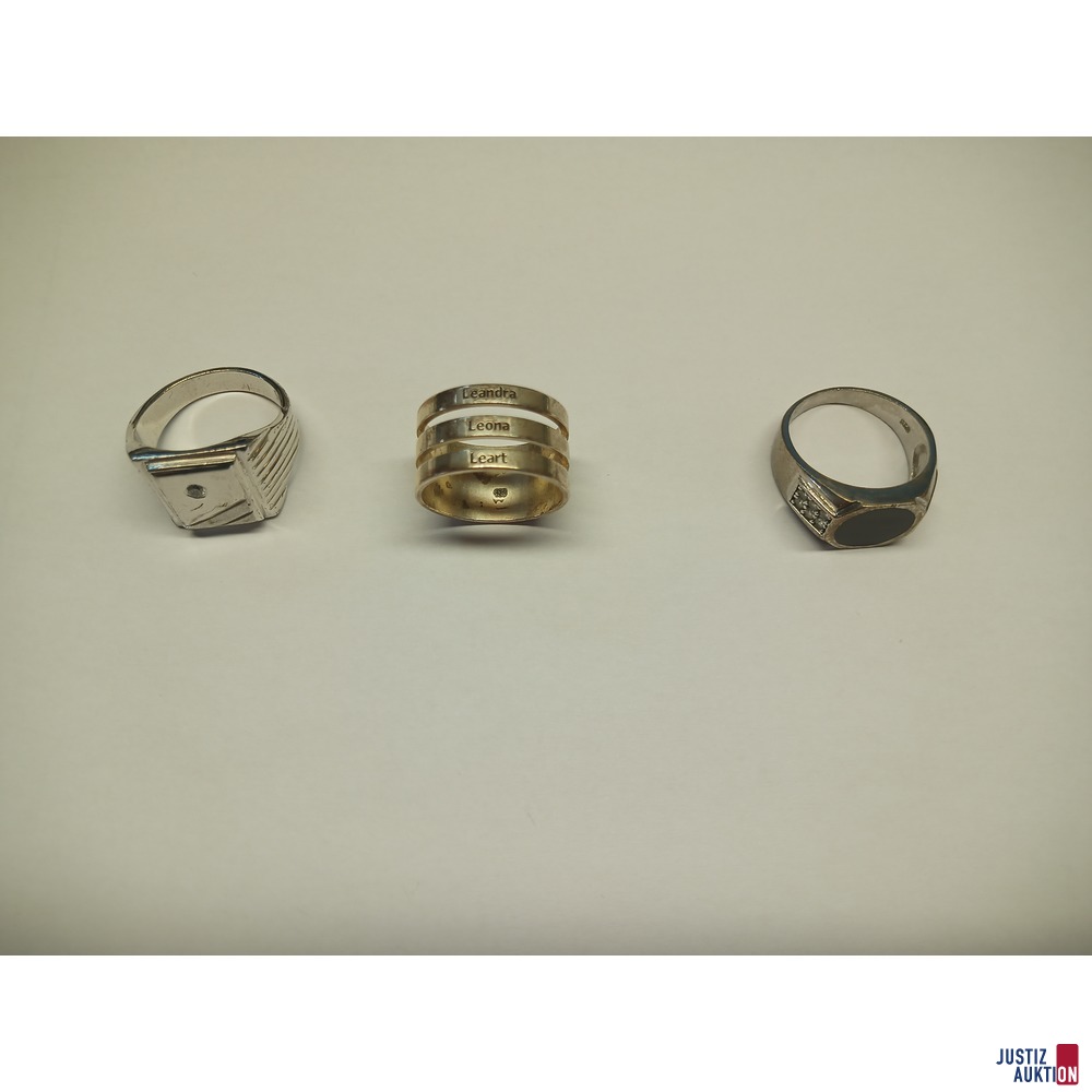 3 Silberringe