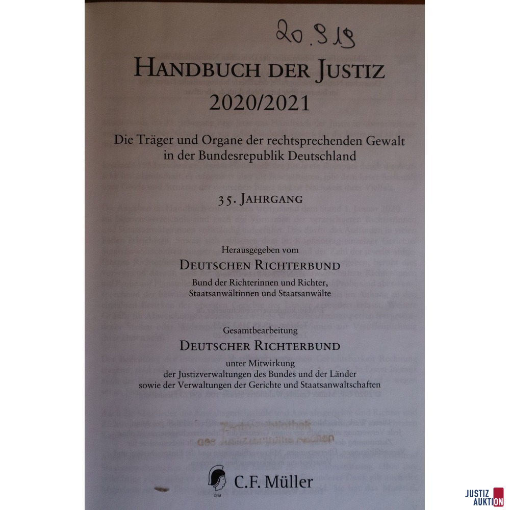 Handbuch der Justiz 2020/2021