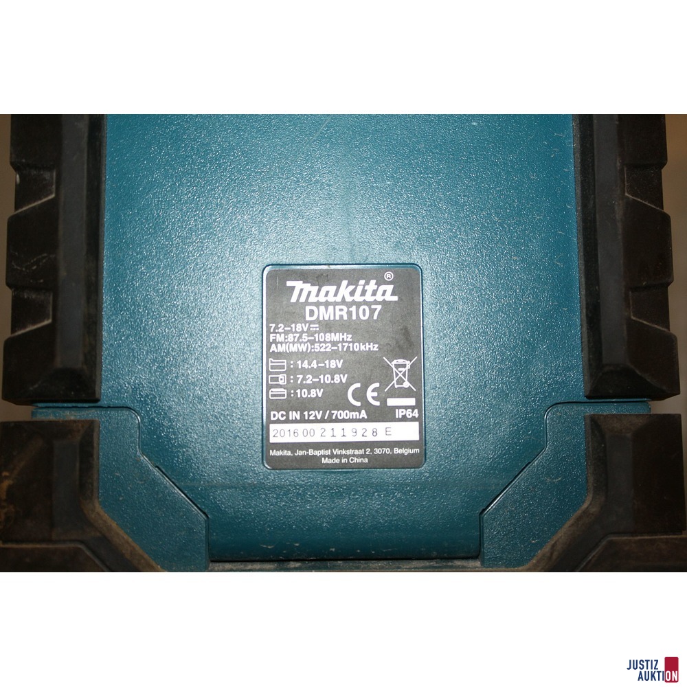 Typenschild Makita Radio DMR-107