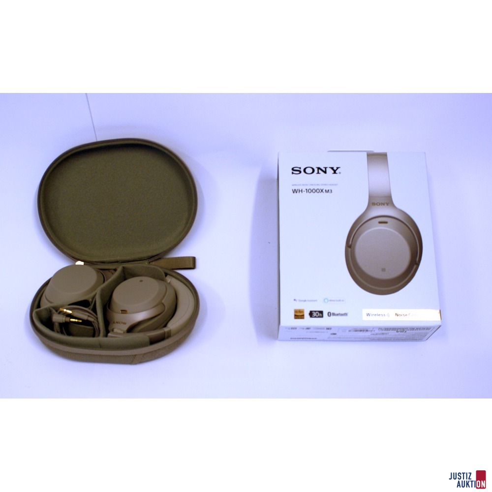 Sony WH-1000XM3- Zubehör verpackt in Transporttasche