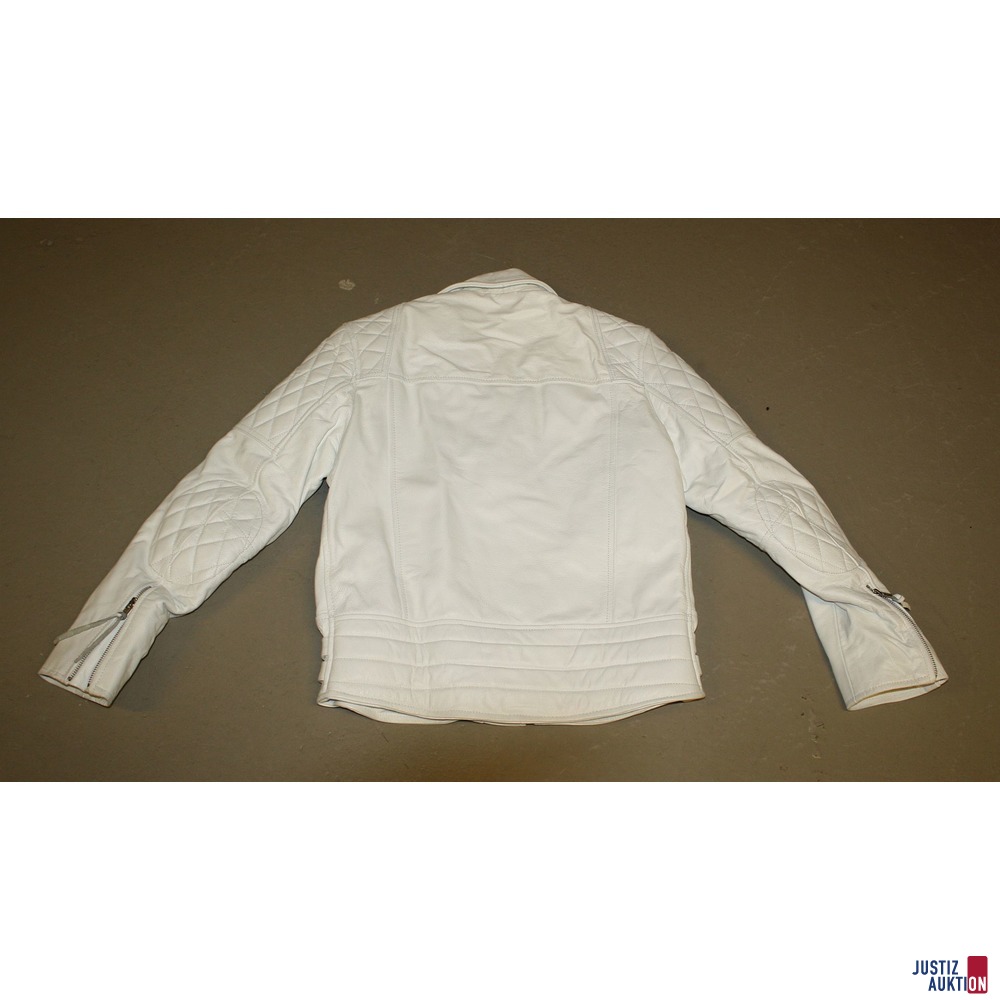 Lederjacke weiß