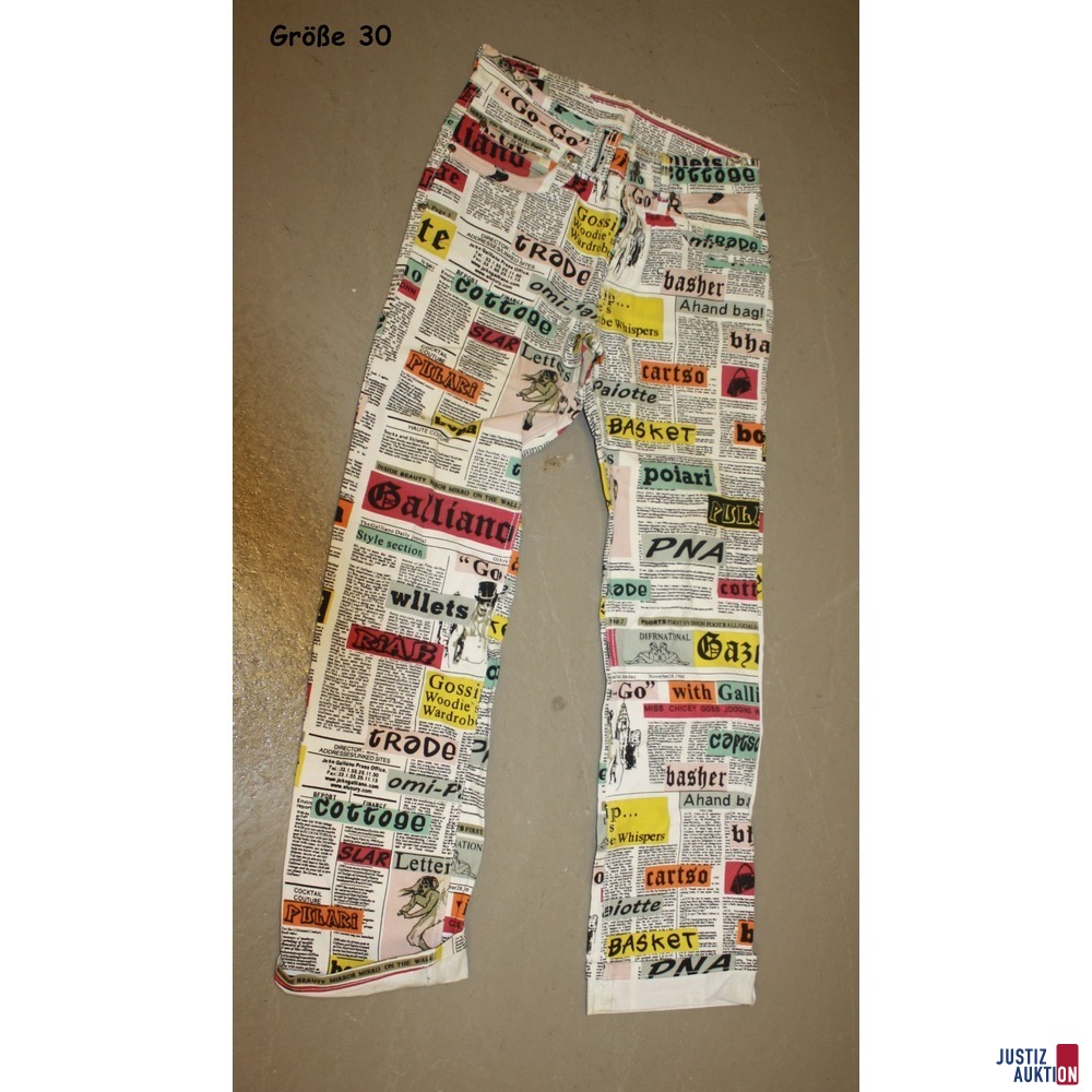 Hose John Galliano Vorderseite Gr. 30