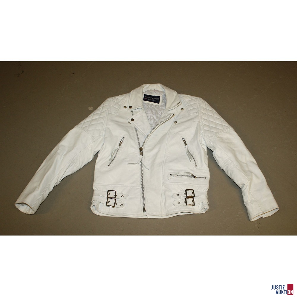 Lederjacke weiß