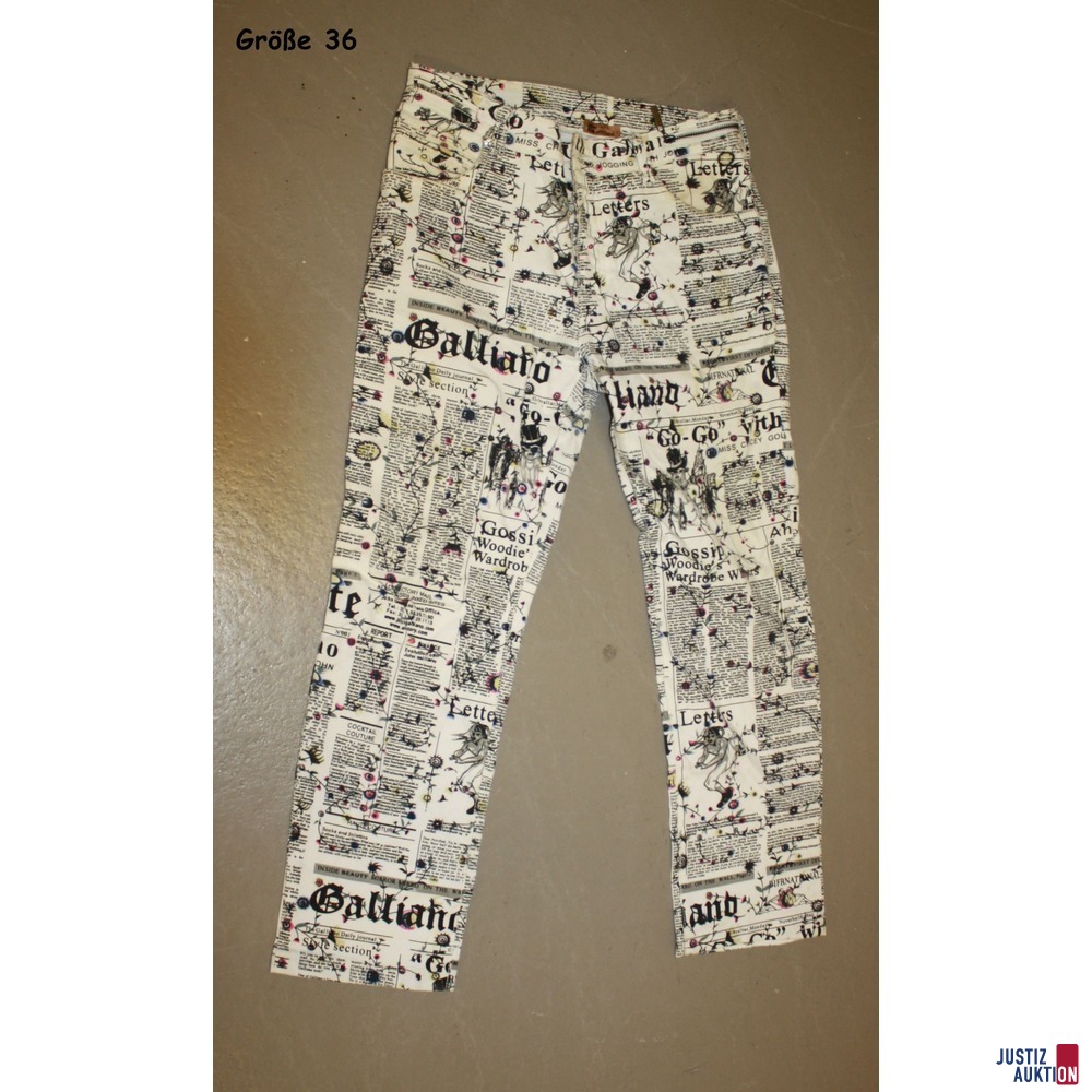 Hose John Galliano Vorderseite Gr. 36