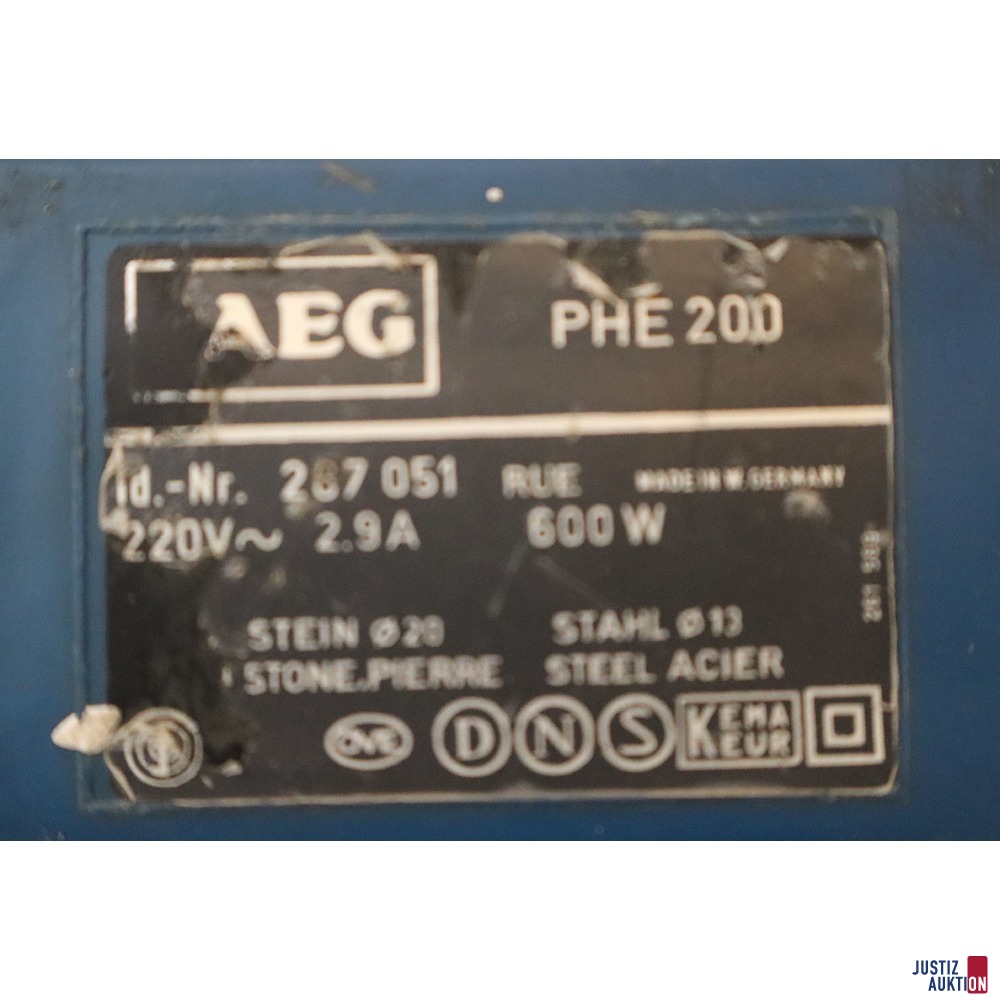 Typenschild Bohrhammer