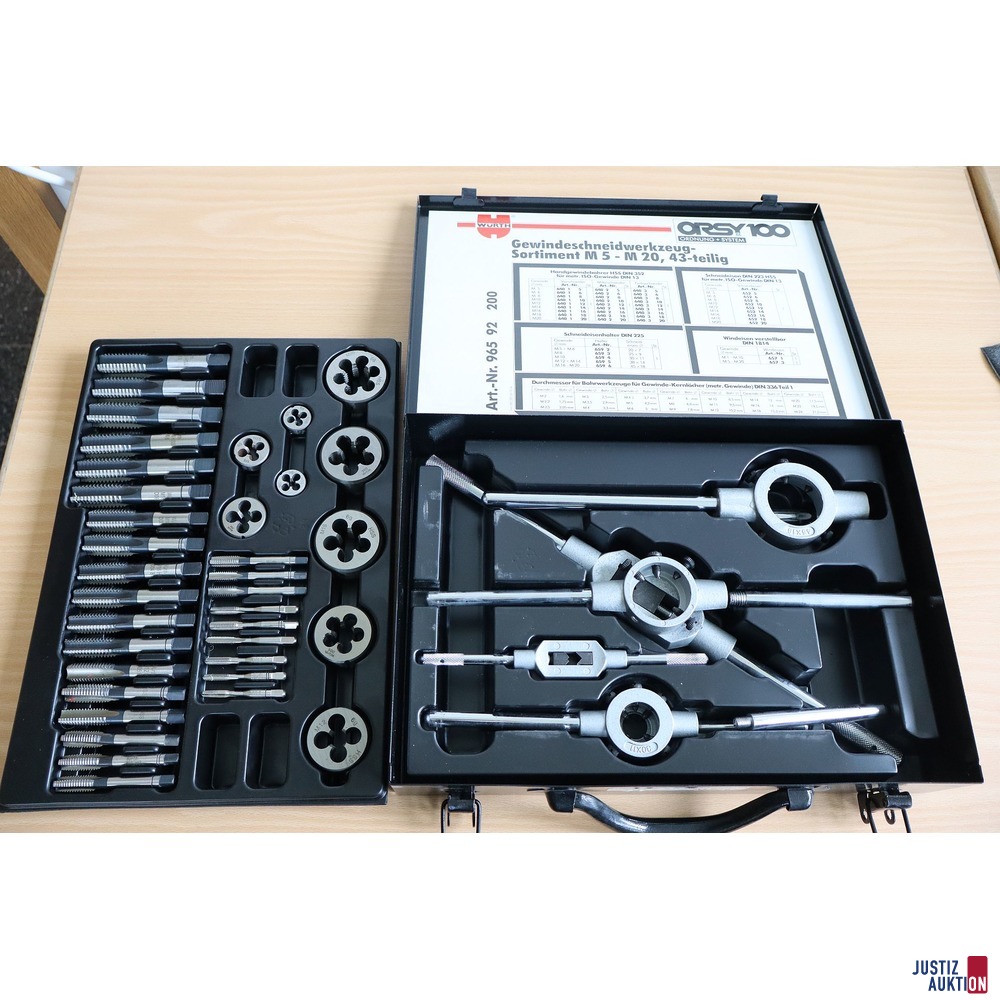 Gewindeschneider Set offen