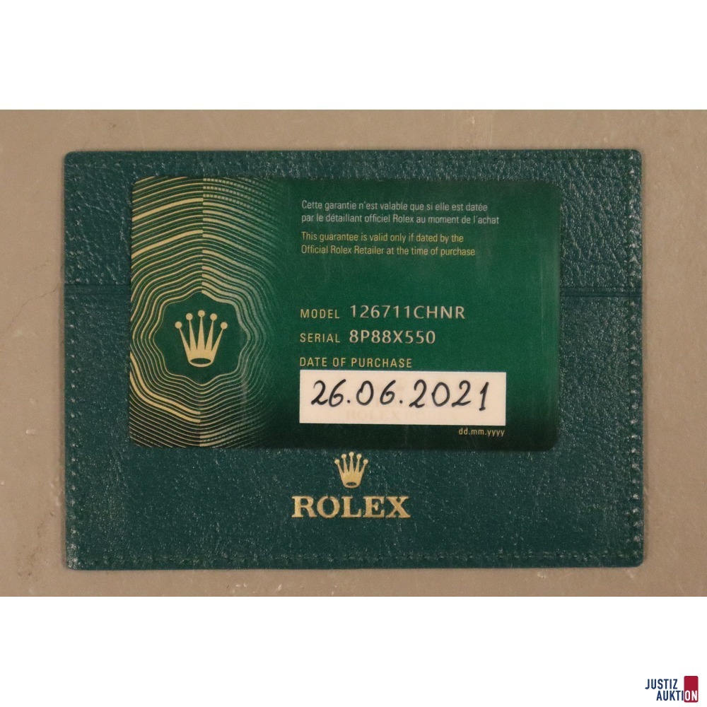 Rolex Zertifikat groß