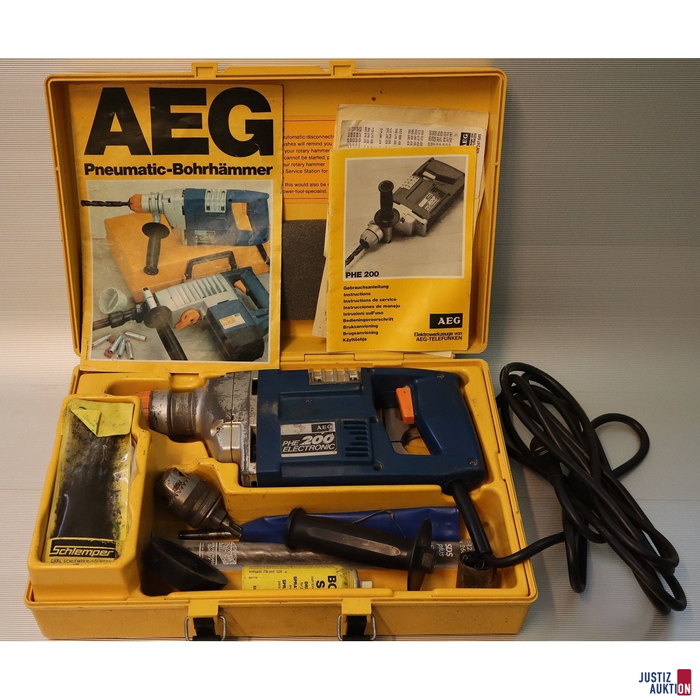 Bohrhammer mit Zubeh&ouml;r und Koffer