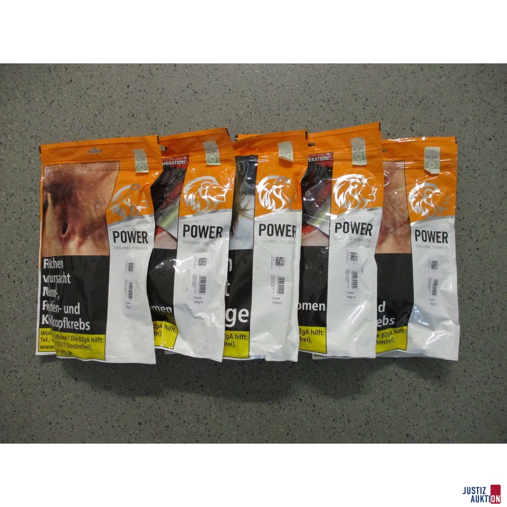 5 Packungen Tabak-Feinschnitt Power