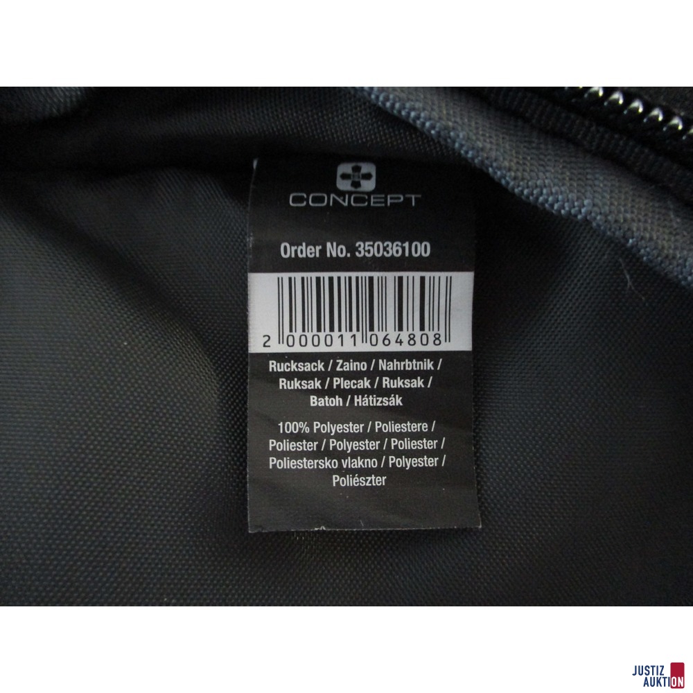 Rucksack (Marke: concept) Herstellerangaben