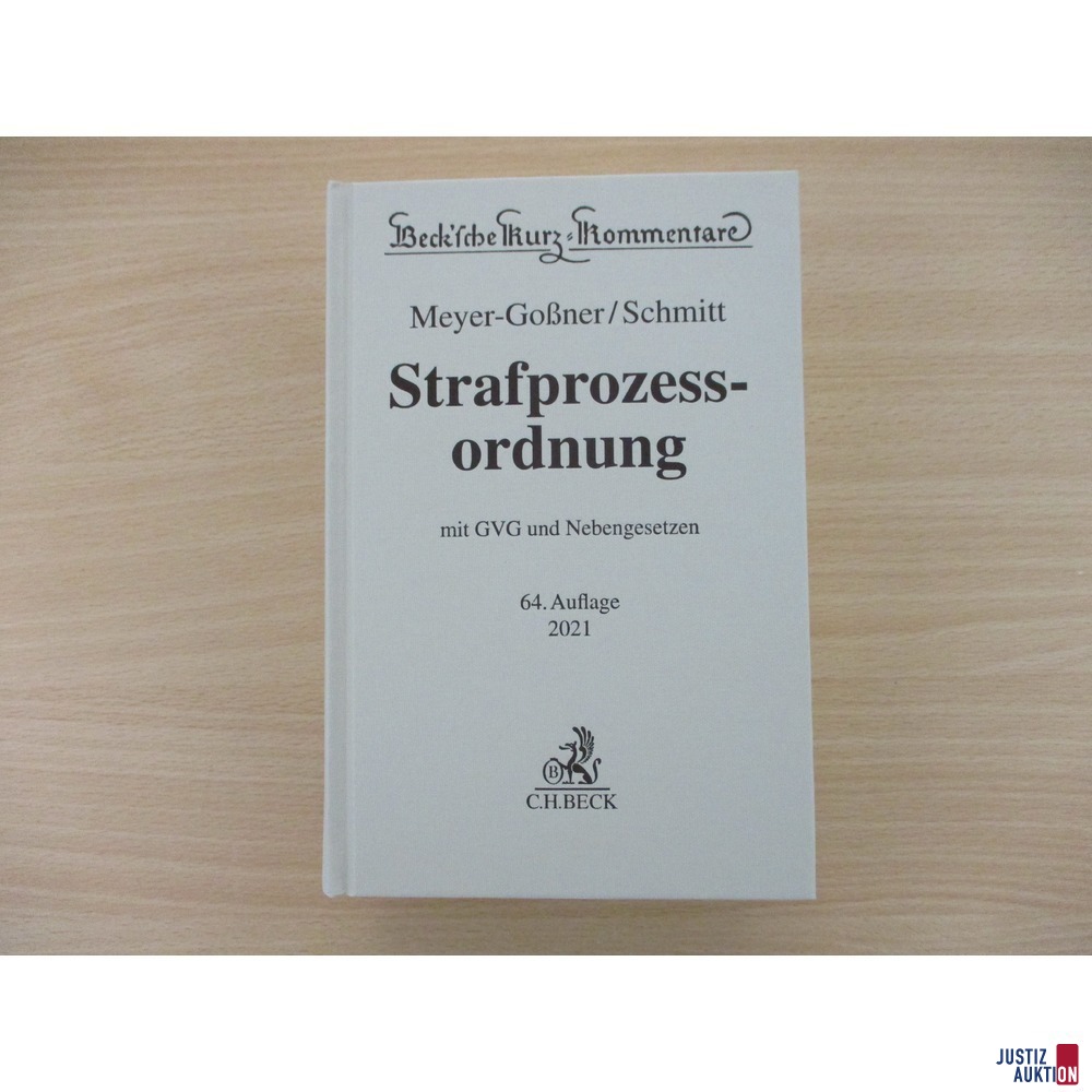 StPO-Kommentar Meyer-Goßner 64. Auflage 2021