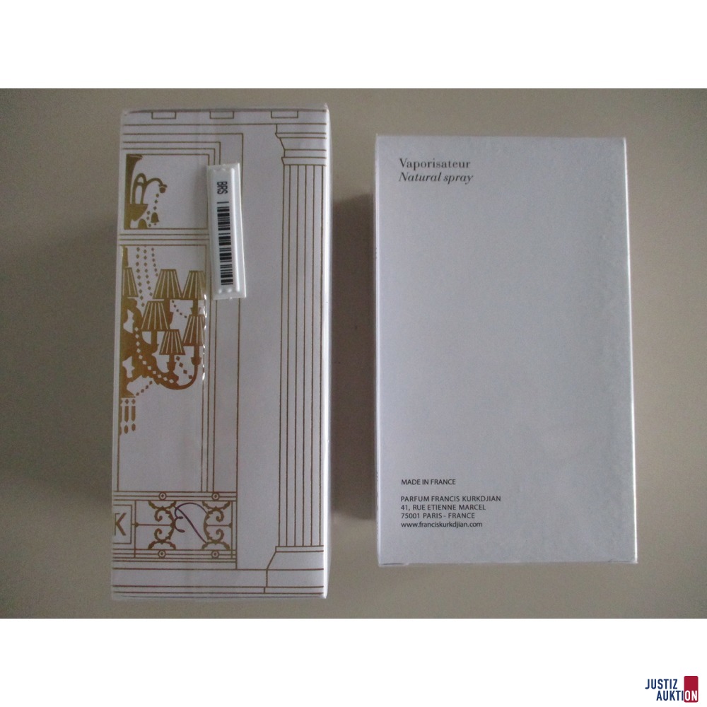 2x Maison Francis Kurkdjian Paris Eau de Parfum je 70ml Ansicht Seite und hinten