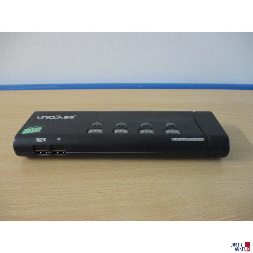 Uniclass AH-04 4-Port Slim USB KVM Switch (Vorderansicht)