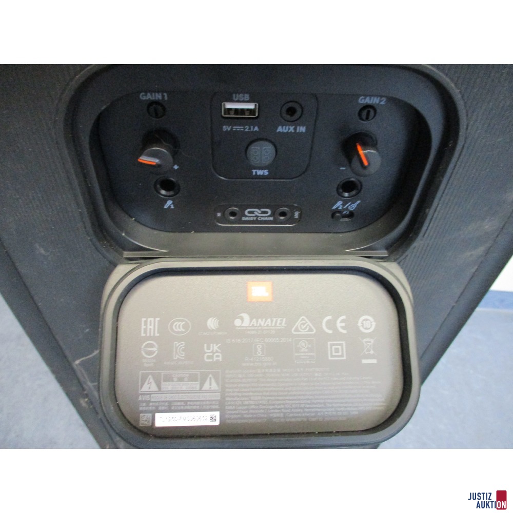 JBL Partybox Anschl&uuml;sse
