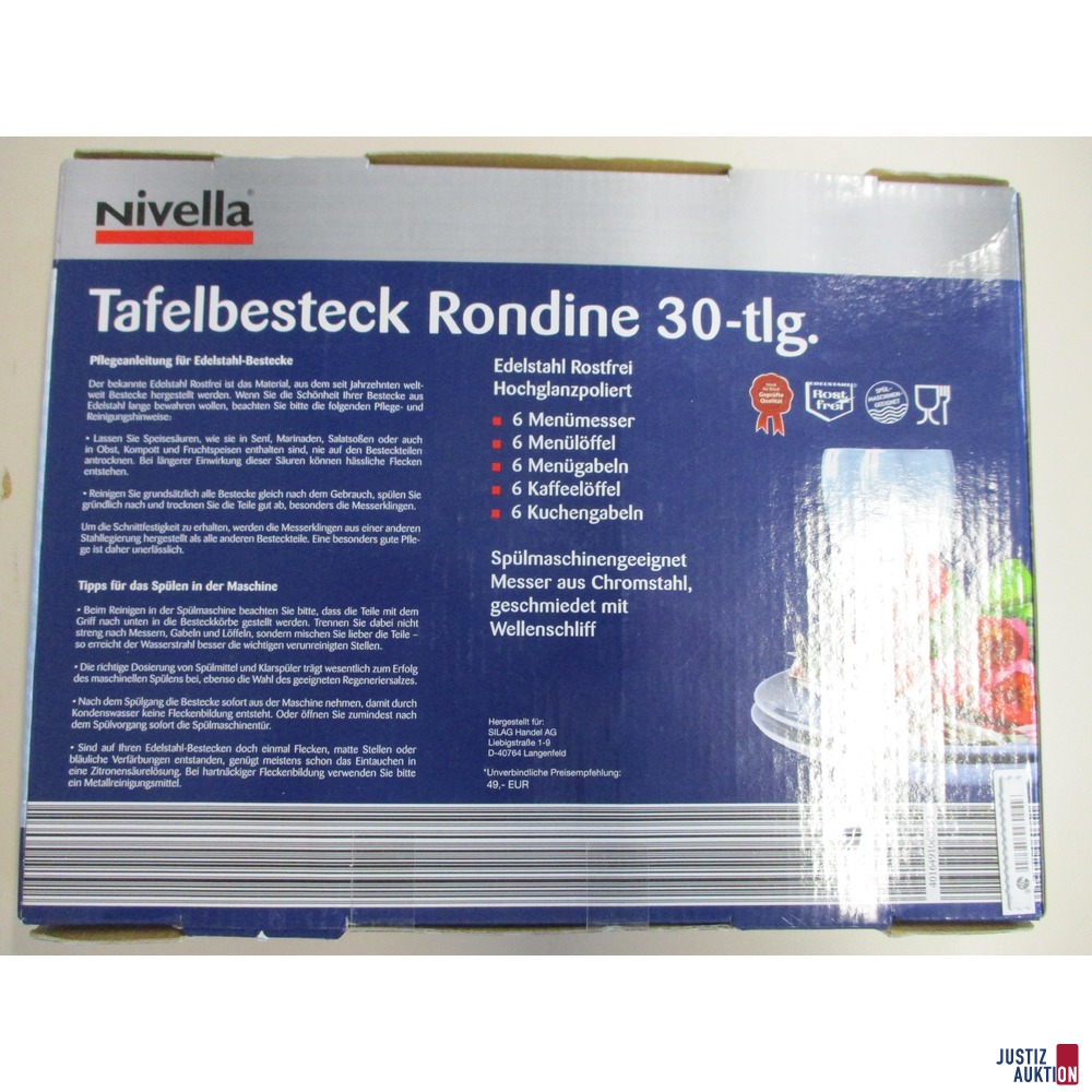 Nivella Tafelbesteck 30-teilig R&uuml;ckansicht