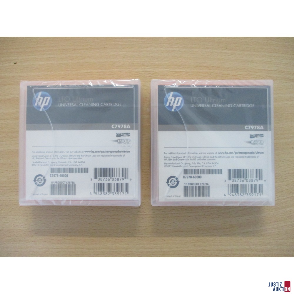 2 hp LTO Ultrium Reinigungsbänder (Rückansicht)