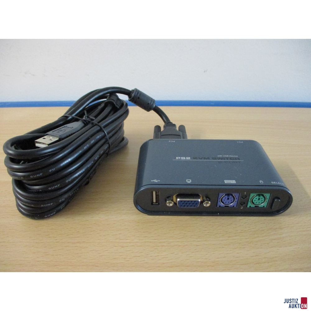 Conrad 2 Port KVM-Umschalter PS/2 mit USB (Vorderansicht)