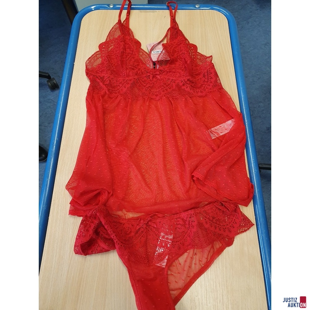 Baby-Doll-Set rot