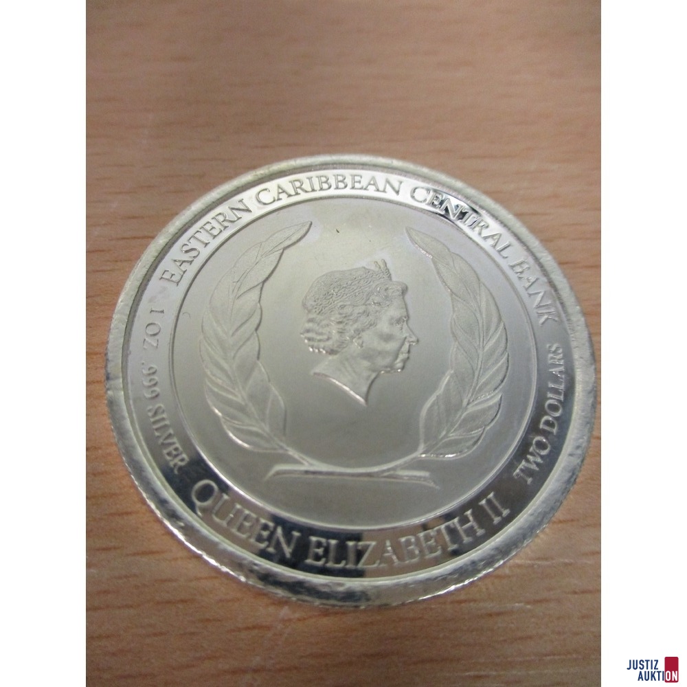 Silber-Münze St. Kitts and Nevis Ansicht 2