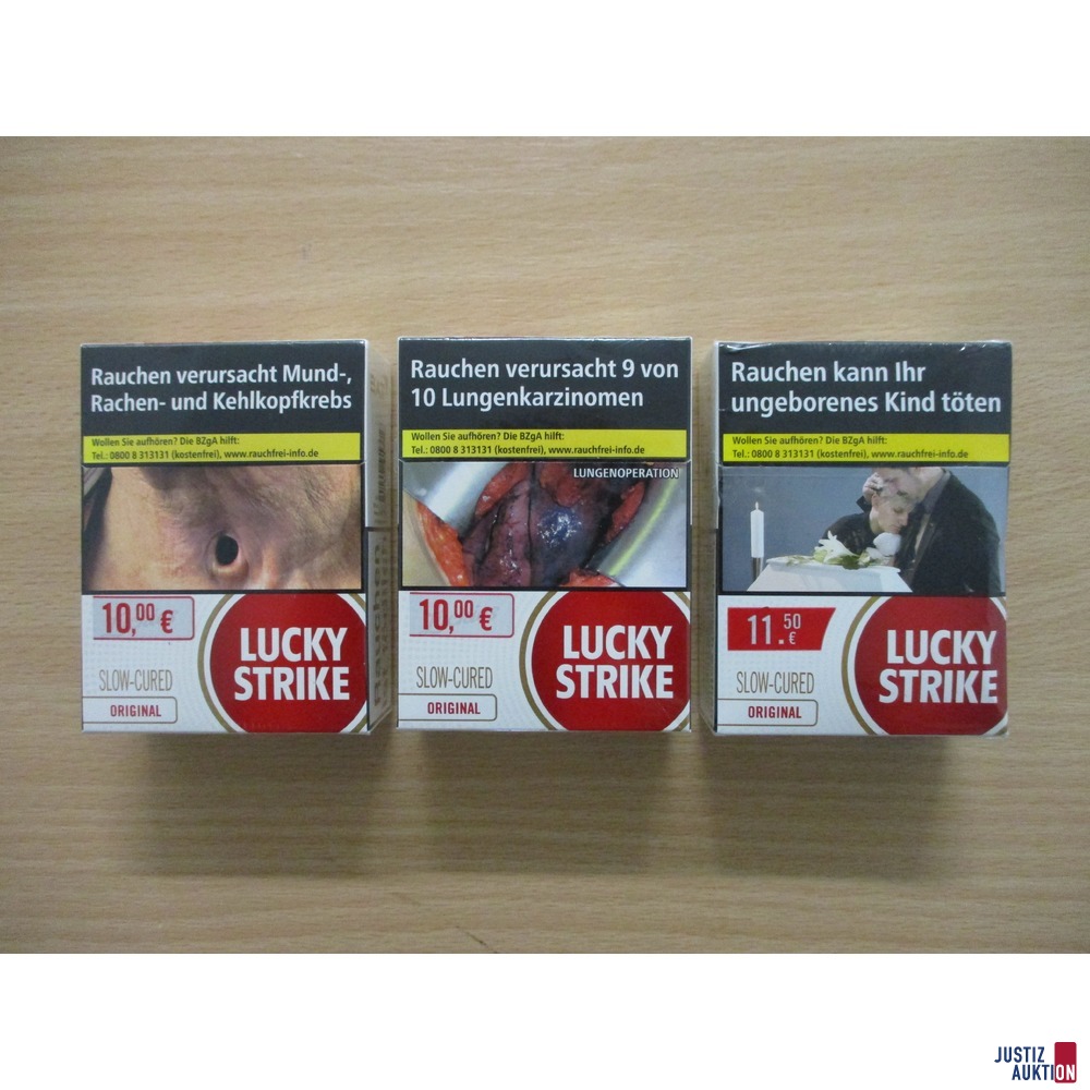 3 Packungen Zigaretten Lucky Strike