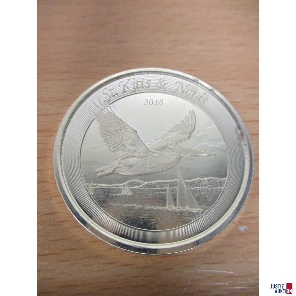 Silber-Münze St. Kitts and Nevis Ansicht 1