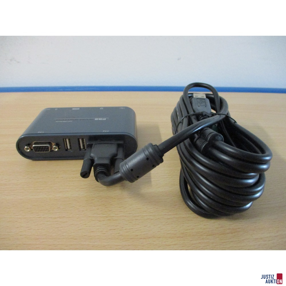 Conrad 2 Port KVM-Umschalter PS/2 mit USB (Rückansicht)