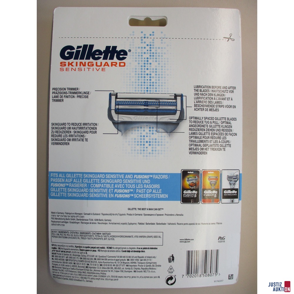 Gillette Skinguard Sensitive Rückansicht