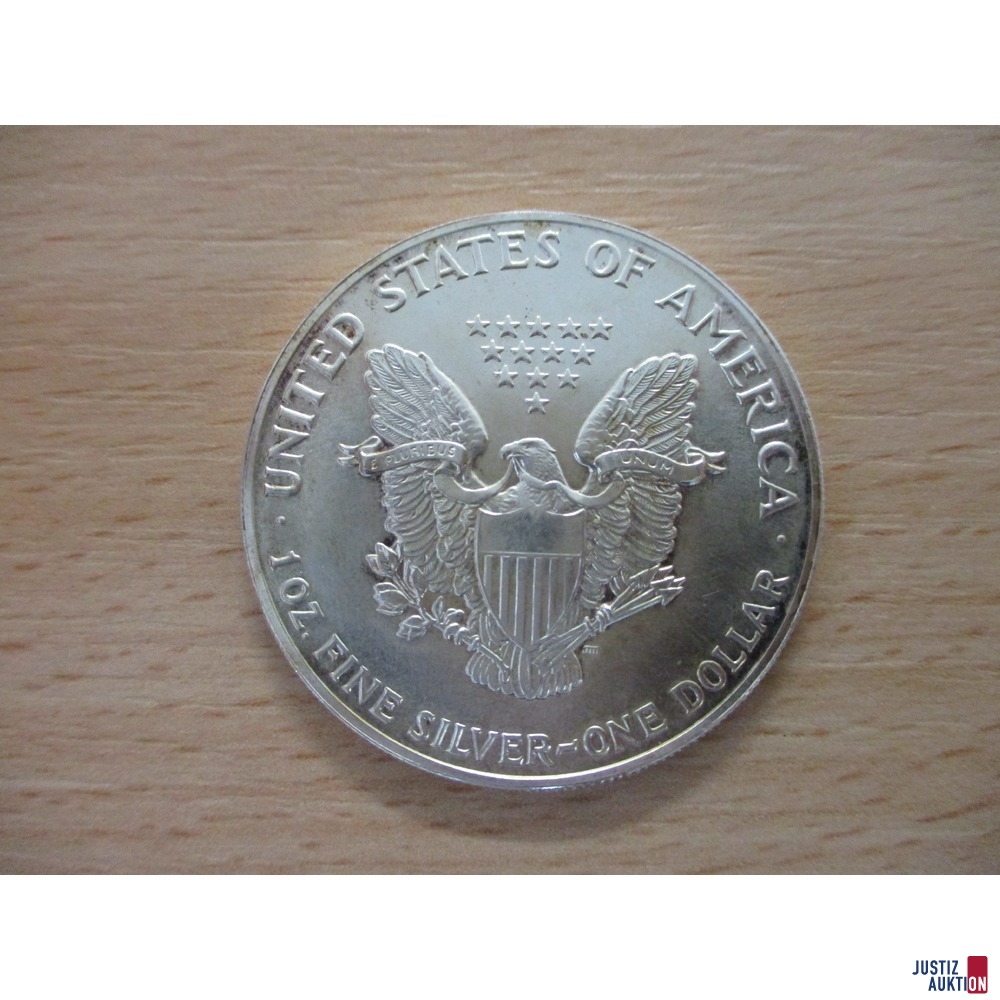 Münze 10Z. Fine Silver - One Dollar (Rückseite)